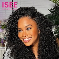 ใส่ผม HAIR Wear Go ลูกไม้โปร่งใสแบบไม่ต้องใช้กาวยักษ์วิกผมลอนแน่นขนาด 9x6 นิ้ว ทำสีฟอกแล้ว ผมคนธรรมช