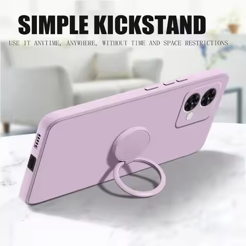 360° Rotatable Bracket Liquid Silicone Shell For Motorola Edge 70 Fusion+ 60 Ultra 50 Neo Pro G67 G7
