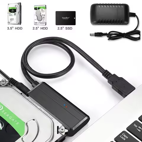 USB 3.0 to SATA Adapter SATA Cable for 3.5/2.5 Inch SSD HDD SATA III Hard Drive Disk Support UASP wi