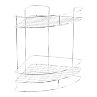 VRH ชั้นวางสองชั้น เข้ามุมโค้งใหญ่ แบบติดผนัง HW105-W105B สเตนเลส 304 ตะแกรงเอนกประสงค์ ตะแกรงวางของ