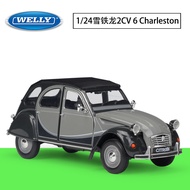 WELLY Willie 1: 24 CITROEN CITROEN 2CV 6 Charleston Simulation Alloy Car Model