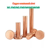 Copper countersunk head rivets GB869 percussion type flat head flat cone head solid rivets Copper d 