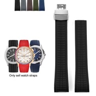 Soft silicone watch band aquanaut for Patek Philippe 5164a 5167a 5168a rubber bracelet curved end wa