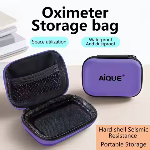 Portable Storage Bag For Oximeter Case Fingertip Pulse Oximeter Storage Protective Box Tool Bag Clam