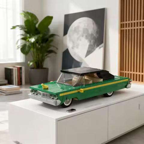 205pcs MOC Chevroletes Impala 66' Lowrider City Champions Model Building Blocks Assemble Collection 