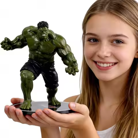 Hot Marvel Series Figurine with A Base Cartoon Characters Spider-Man Hulk Captain America Model Desk