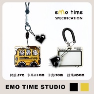 Usagyuuun Bus Pattern Card Case with Acrylic Charm