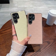 Case for Galaxy S23 S24 S25 Plus Ultra S23FE S24FE S25Edge High-end Leather Words Phone Casing