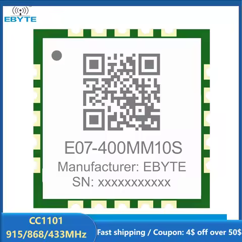 CC1101 Module 915/868/433MHZz EBYTE E07-400MM10S E07-900MM10S 10dBm 1.5km Stamp Hole SMD Module RSSI