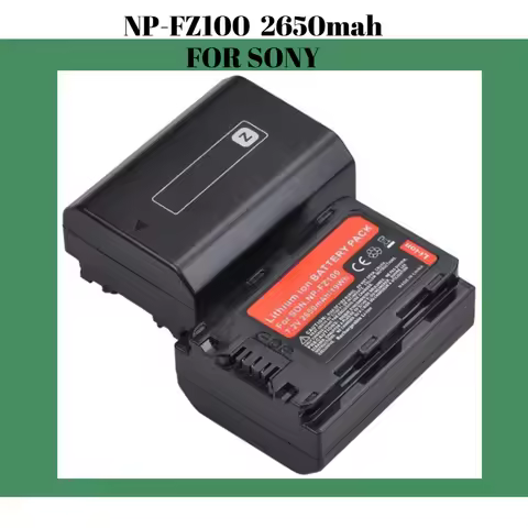 2650mAh NP FZ100 Battery and Charger Set for Sony A9 A7III A7RIV A7SIII A1 FX3 Mirrorless Camera Ful