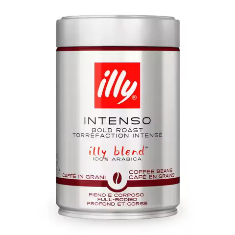 Illy intense roasted coffee beans 250g - 100% arabica with robust flavor and chocolate notes - qumir