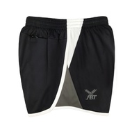 FBT SHORTS BACK ZIP POCKET #SA2019 [BLACK/CHARCOAL GREY/WHITE]
