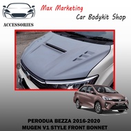 PERODUA BEZZA 2016-2020 MUGEN ADVANCE MUGEN V1 STYLE FRONT BONNET FIBER SKIRT LIP BODYKIT