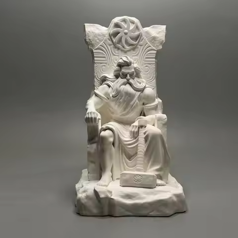 Sun god Svarog sculpture ornament table top high-end light luxury plaster statue study coffee table 