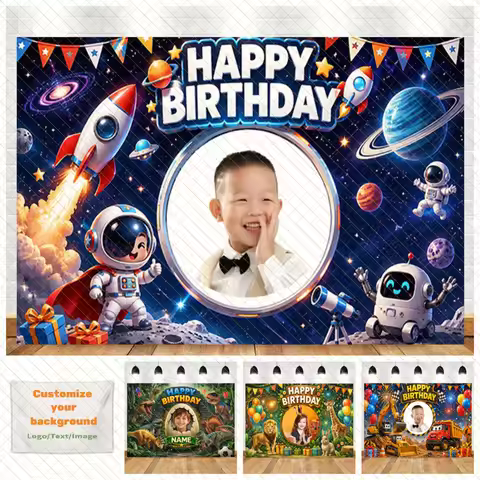 Customized Your Backdrop for Birthday Party Festival Party and Photography Background Customized des