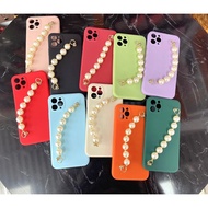 Case MACARONI + MUTIARAIPHONE BRACELET 6+ 7+ x XS MAX 11 11 PRO 11 PRO MAX 12Pro 12 ProMax SAM A02S 