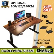 SHANJIE Ergonomic Standing Electric Height Adjustable 100/120/140/160CM Office Study Table Desk