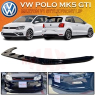 VOLKSWAGEN POLO GTI 2015+ MAXTON V1 STYLE FRONT LIP VW POLO 6C BUMPER SKIRT LIP BODYKIT VW POLO MK5 