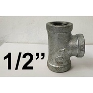 MECH GI TEE 1/2" SCH40 STANDARD GALVANIZED IRON ================ GALVANIZED THREADED TEE 1/2" X 150#