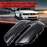 [มีในสต็อก] 2ชิ้นเลนส์ไฟหน้าครอบคลุม ABS รถซ้ายขวาไฟหน้าป้องกันสำหรับ BMW E39ดึง1996-2003 6312837530