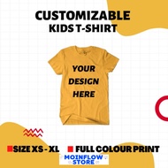 KATUN Custom Kids T-shirts Size XS - XL Age 2 - 13 Years Premium Quality Combad 24s Cotton