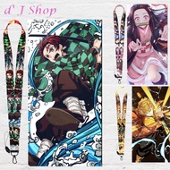 🧸 djshop🧸 Multi-Functional Demon Slayer Lanyard: Ideal for Mobiles, Keys, and Cards (Lanyard Only, No Cardholder)