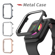 High-gloss Metal Case for Apple Watch Case Series 7 6 SE Protective Case for iWatch Metal Strap Series 7 45mm 41mm Aluminum Alloy Highlight iWatch Cover Series 6 44mm