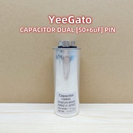 [50uF + 6uF] (CBB65) CAPACITOR DOUBLE DUAL {PIN/WIRED} (450V) COMPRESSOR MOTOR STARTING AIRCOND COND