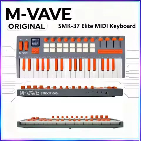 M-VAVE SMK-37 Elite Weighted MIDI Keyboard Built-in Synthesizer Portable Piano Keyboard Live Perform