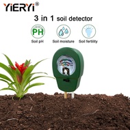 Yieryi Soil Meter pH Meter เครื่องวัดความชื้นในดิน 3 in 1 เครื่องวัดค่าความอุดมสมบูรณ์ pH Meter สำหรับสวน สนามหญ้า สวน การเกษตร Soil Fertility Meter