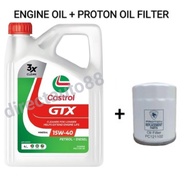 New Packing Castrol  GTX 15W40 Engine Oil 15W-40 4L + Proton Oil filter