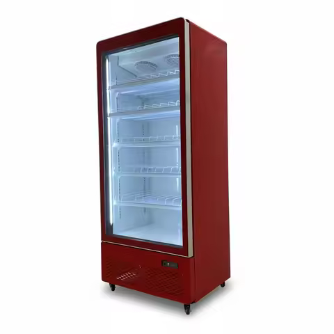 Commercial Beverage Cooler, Upright Glass Door Display Fridge, 400L-2000L Capacity, Beverage Showcas