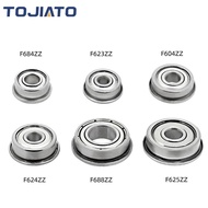 10pcs Flange Ball Bearings F604ZZ F623ZZ F624ZZ F625ZZ F684ZZ F688ZZ 3D Printers Parts Deep Groove P