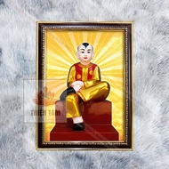Painting of the Emperor (Four Palaces) wall hanging 36x48cm in glossy fabric, genuine composite fram