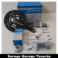 crank shimano alivio T4060 48T + bb shimano Sepeda MTB BMX SELI