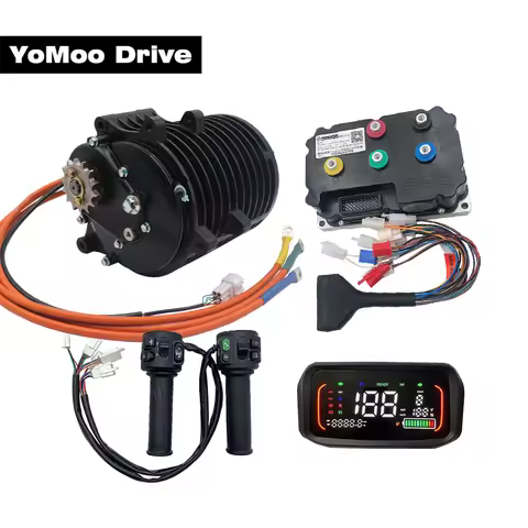 Electric Motorcycle QS138 3KW V3 Peak 9KW 70H PMSM Mid Drive Motor With Fardriver ND72360 Controller