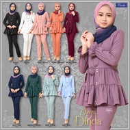 ABAYA CANTIK BAJU KASUAL BAJU MUSLIMAH DINDA NAVY BLUE SANDY BROWN NUDE PEACH WHITE MINT GREEN