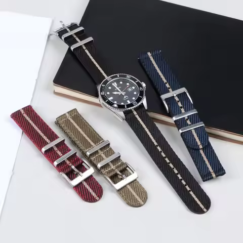 Tudor Black Bay Replacement Strap | 20/22MM NATO Durable Fine-weave Nylon Jacquard Woven Strap for "