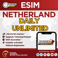 eSIM Netherlands Daily Unlimited | eSIM Activated Instantly