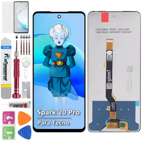 6.78"For Tecno Spark 20 Pro 5G KJ8 LCD Display Touch Screen Digitizer Sensor Assembly For Tecno Spar