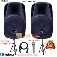 PAKET KOMPLIT SPEAKER AKTIF CRIMSON 15 inch BLUETOOTH