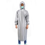 Plastic PPE Suit - Long Sleeve Rubber Suit - Disposable PPE Suit Cover with Elastic Sleeves