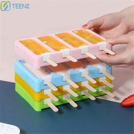 TEENI Popsicle Molds 4 Cell DIY Homemade Kitchen Gadgets Ice Pop Maker