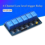 Hua XF 5V/12V/24V 6 channel relay module with optocoupler Relay Output 6 way relay module In stock F