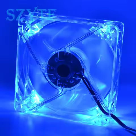 PC Computer Fan Case Cooling Fan Unit Fan 8025 8cm With Blue LED Lights Chassis Fan 80X80X25