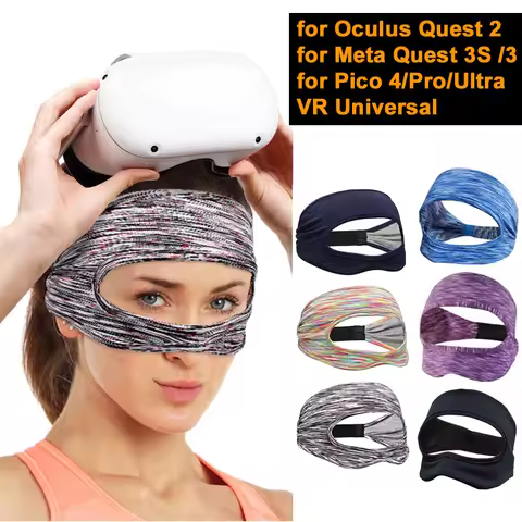For Oculus Quest 2 Accessories VR Mask Cover Breathable Sweat Band Virtual Reality Headset for Meta 