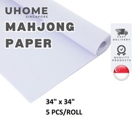 White Mahjong Paper 34 x 34 inch ( Pack of 5 Pcs / Roll )