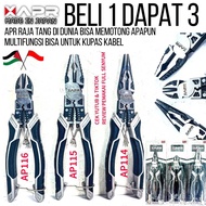 APR KING COMBINATION PLIERS TAPER CUTTING CABLE PEELING AP114 AP115 AP116 multifunction super qualit