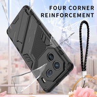 vivo IQOO 12 Pro Cases with Stand Holder Super Armor Back Cover Case IQOO12 Shockproof Casing With L
