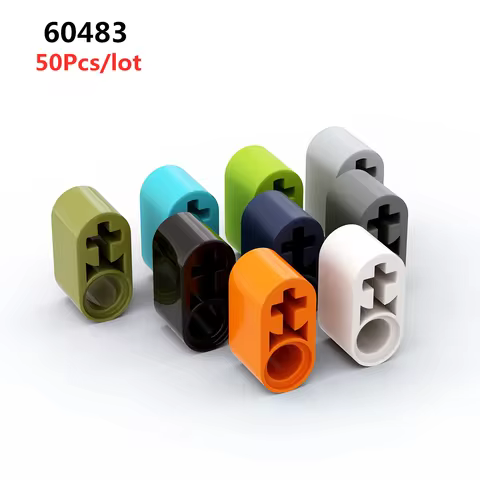 50Pcs/lot Building Blocks 60483 74695 40147 Brick Liftarm Thick 1 x 2 - Axle Hole Car Particles DIY